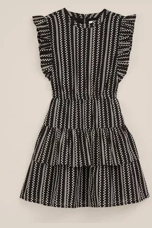 WE Fashion Meisjes jurk met dessin - Regular fit - - Katoen
