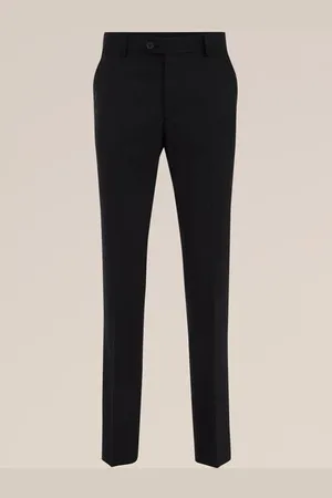 WE Fashion Heren premium pantalon van wolmix - Slim Fit -