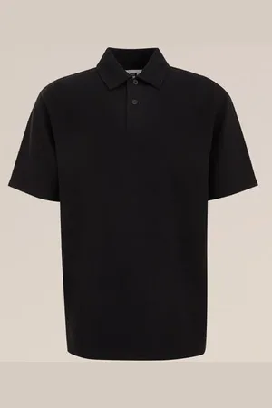 WE Fashion Heren polo met structuur - Relaxed Fit - - Katoen