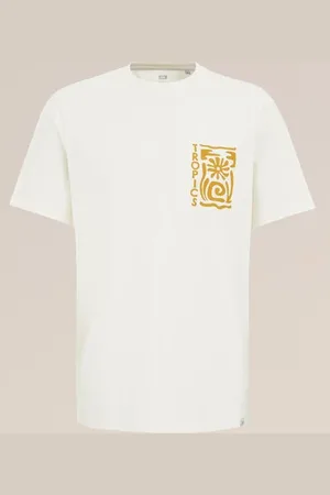 WE Fashion Heren T-shirt met opdruk - Regular fit - - Katoen