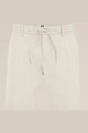 WE Fashion Heren relaxed fit short van linnenmix - Relaxed Fit - - Linnen