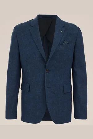 WE Fashion Heren blazer van linnenmix - Slim Fit -