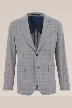 WE Fashion Van Gils - Heren geruite blazer van Italiaanse kwaliteit - Slim Fit - - Katoen