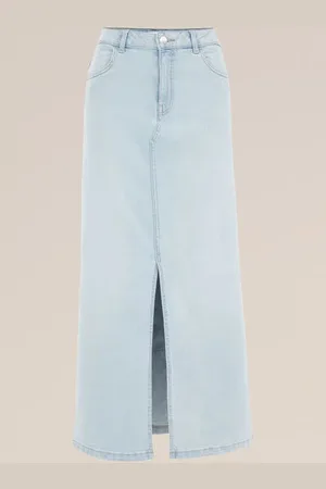 WE Fashion Blue Ridge - Dames maxi denim rok - Regular fit - - Katoen