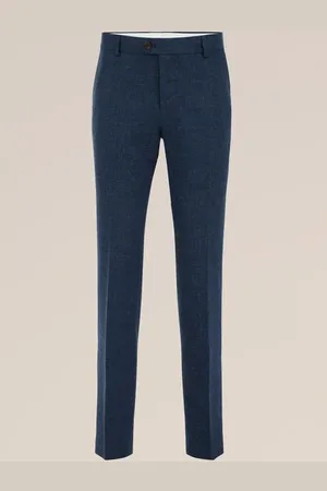 WE Fashion Heren slim fit pantalon van linnenmix - Slim Fit -