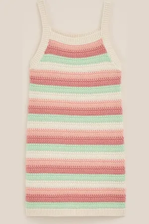 WE Fashion Meisjes gebreide jurk - Regular fit - - Katoen