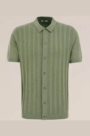 WE Fashion Polo met structuur - Regular fit - - Katoen