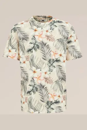 WE Fashion Heren T-shirt met dessin - Slim Fit - - Katoen