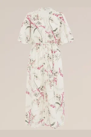 WE Fashion Dames jurk met dessin - Regular fit - - Katoen
