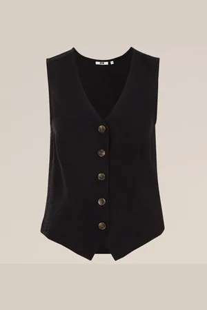 WE Fashion Dames gilet met structuur - Regular fit - - Viscose