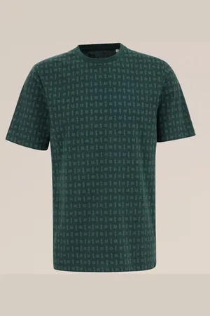 WE Fashion Heren T-shirt met dessin - Regular fit - - Katoen