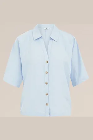 WE Fashion Dames blouse van linnenmix - Regular fit - - Viscose