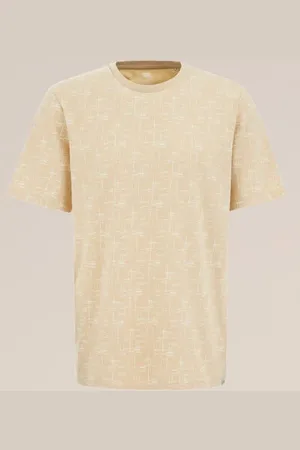 WE Fashion Heren T-shirt met dessin - Regular fit - - Katoen