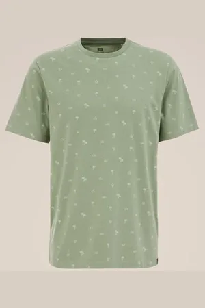 WE Fashion Heren T-shirt met dessin - Regular fit - - Katoen