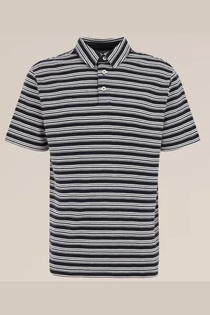 WE Fashion Heren polo met structuur - Regular fit - - Katoen