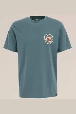 WE Fashion Heren T-shirt met opdruk - Regular fit - - Katoen