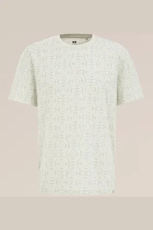 WE Fashion Heren T-shirt met dessin - Regular fit - - Katoen