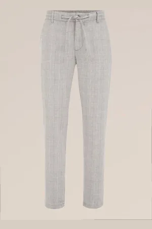 WE Fashion Heren pantalon van linnenmix - Tapered - - Linnen