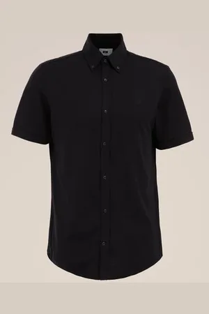 WE Fashion Heren slim fit overhemd met stretch - Slim Fit - - Katoen
