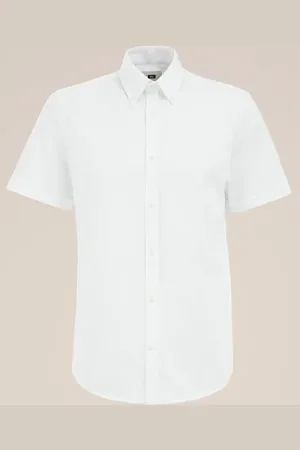 WE Fashion Heren slim fit overhemd met stretch - Slim Fit - - Katoen