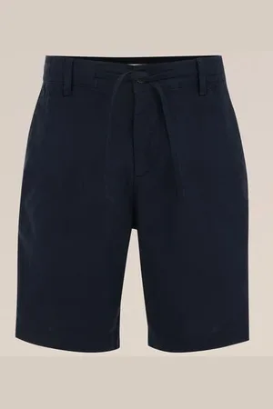 WE Fashion Heren relaxed fit short van linnenmix - Relaxed Fit - - Linnen