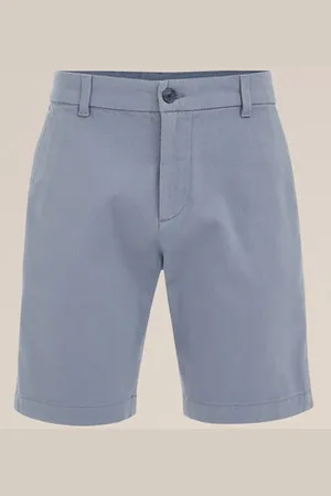 WE Fashion Heren regular fit chinoshort met structuur - Regular fit - - Katoen