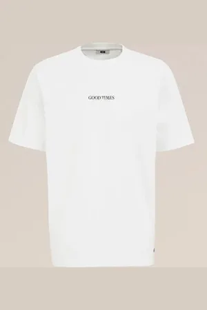WE Fashion Heren Heavyweight relaxed fit T-shirt - Relaxed Fit - - Katoen