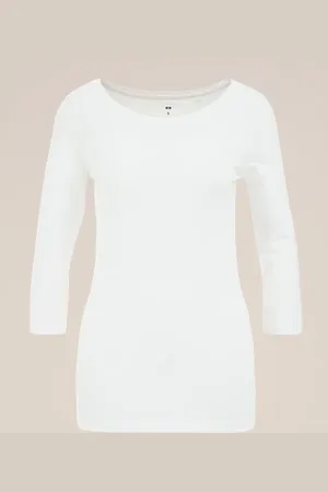 WE Fashion Dames T-shirt met driekwart mouwen - - Katoen