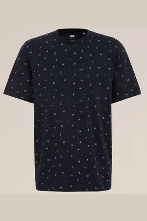 WE Fashion Heren T-shirt met dessin - Regular fit - - Katoen
