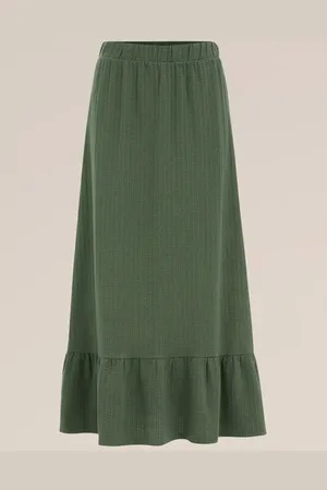 WE Fashion Dames rok met structuur - Loose fit - - Katoen