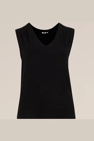 WE Fashion Dames singlet met V-hals - Regular fit - - Viscose