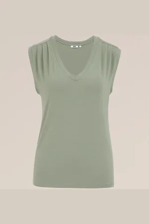 WE Fashion Dames singlet met V-hals - Regular fit - - Viscose