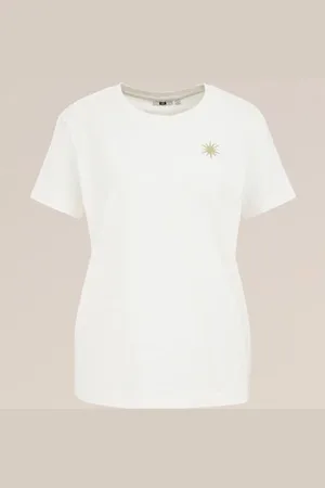 WE Fashion Dames T-shirt met opdruk - Regular fit - - Katoen
