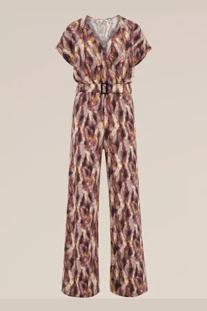 WE Fashion Dames jumpsuit met dessin - Regular fit - - Katoen