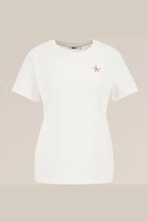 WE Fashion Dames T-shirt met opdruk - Regular fit - - Katoen