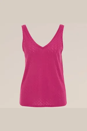 WE Fashion Dames singlet met structuur - Regular fit -