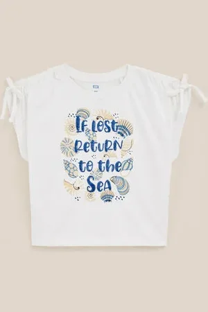 WE Fashion Meisjes top met pailletten-opdruk - Regular fit - - Katoen