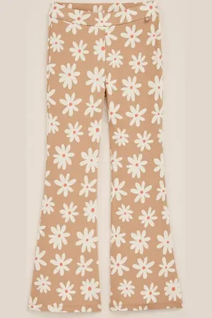 WE Fashion Meisjes flared legging met dessin - Slim Fit - - Ecovero viscose