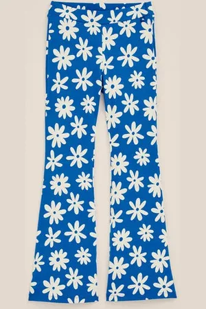 WE Fashion Meisjes flared legging met dessin - Slim Fit - - Ecovero viscose