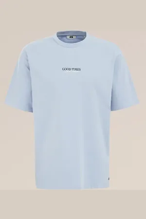 WE Fashion Heren Heavyweight relaxed fit T-shirt - Relaxed Fit - - Katoen