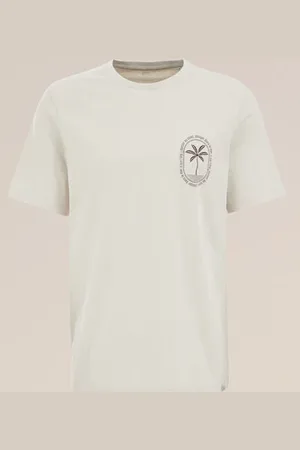 WE Fashion Heren T-shirt met opdruk - Regular fit - - Katoen