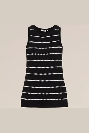 WE Fashion Dames singlet met dessin - Regular fit - - Viscose