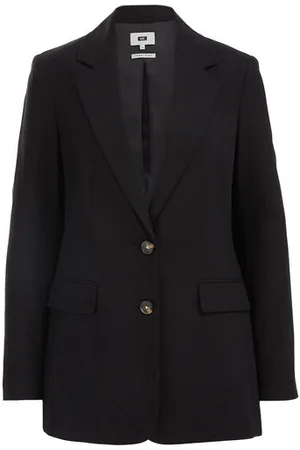 WE Fashion Dames regular fit blazer van linnenmix - Regular fit - - Linnen