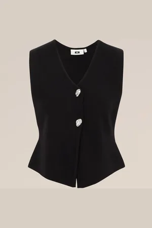WE Fashion Dames Gilet van kasjmiermix - Regular fit - - Ecovero viscose