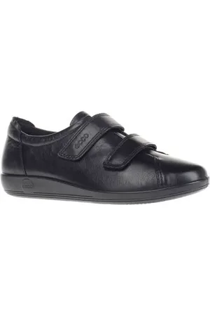 Ecco Comfort Soft 2.0 leren klittenbandschoenen
