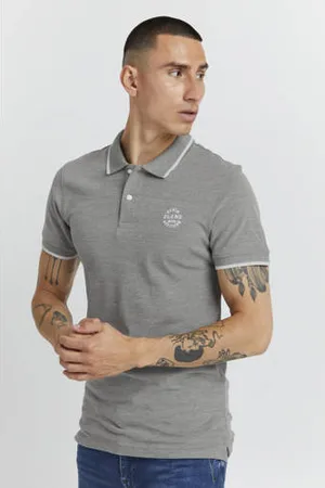 Blend Slim fit polo BHNATE met contrastbies