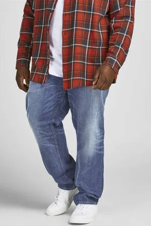 JACK & JONES Slim fit jeans JJIGLENN JJORIGINAL Plus Size light denim 815