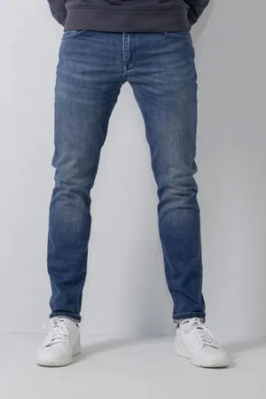 Petrol Industries Slim fit jeans SEAHAM met riem cloudy sky