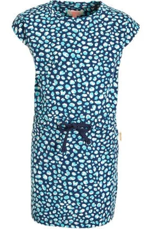 Orange stars Jurk Marlies met all over print
