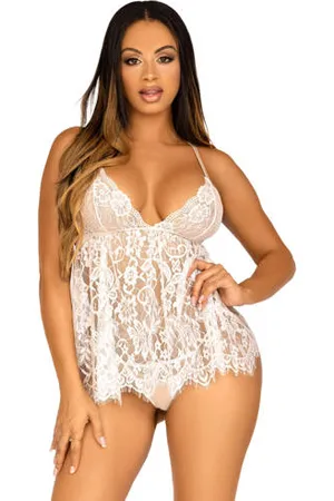 Leg Avenue Kanten babydoll met string